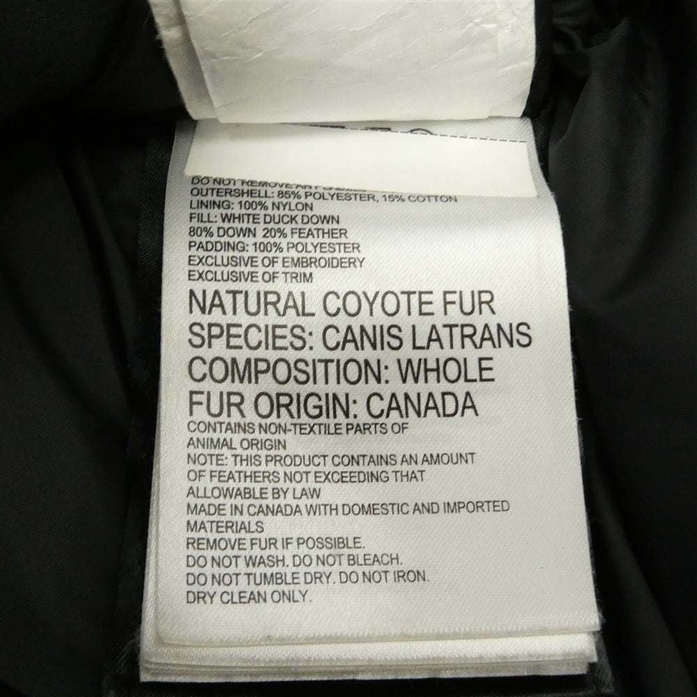 CANADA GOOSE カナダグース 3037LA 国内正規品 サザビーリーグ VICTORIA PARKA ヴィクトリアパーカ ダウンジャケット FUSION S ブラック系 S【中古】