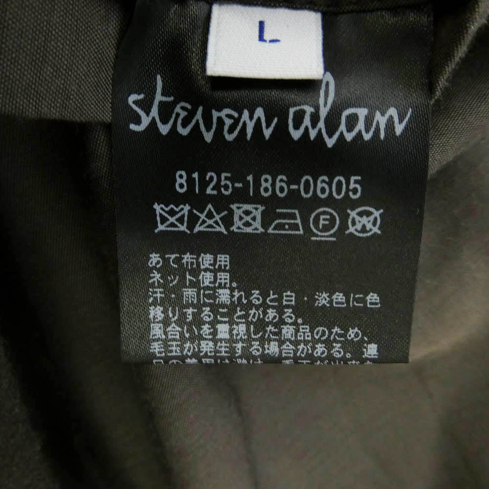 スティーブン アラン 8125-186-0605 LIGHT FLANO DARUMA DRZLR JACKET ライト フラノ ダルマ ジャケット ショート ブルゾン ダークブラウン系 L【中古】