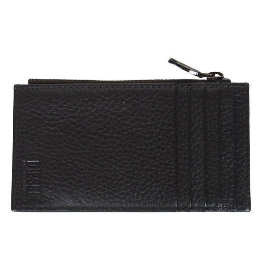 DIESEL ディーゼル X10299P0685 HISSU EVO CARD HOLDER III レザー ロゴ カードホルダー フラグメントケース ダークブラウン系【美品】【中古】
