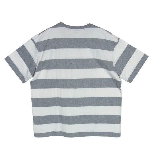 HUMAN MADE ヒューマンメイド 26SS HM31CS016 STRIPED PACK T-SHIRT ロゴ コットン ストライプ ボーダー パック 半袖 Tシャツ グレー系 XL【中古】