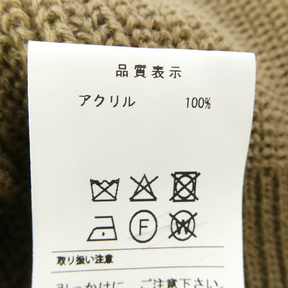 DESCENDANT ディセンダント 25AW 252MADS-HT02 DAWN BEANIE ドーン ビーニー ニットキャップ 帽子 ベージュ系【美品】【中古】