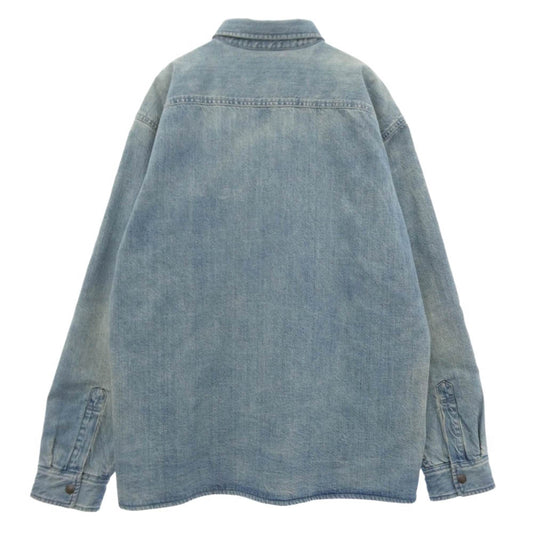 Supreme シュプリーム 26SS Quilted Lined Denim Snap Shirt キルテッド ラインド デニム スナップシャツ ジャケット ブルー系 L【美品】【中古】