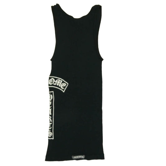 CHROME HEARTS クロムハーツ(原本無) オールド CHクロス サイドTバーロゴ ノースリーブ タンクトップ ブラック系 S【中古】