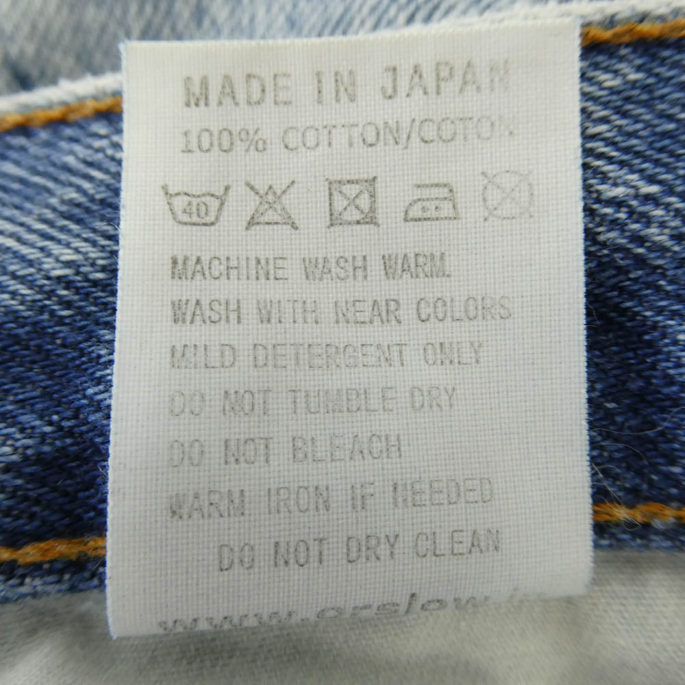 orSlow オアスロウ 00-1080-99 L108 Straight Cut Jeans Sky Blu ストレート カット ジーンズ デニム パンツ インディゴブルー系 SKY BLUE L 3【中古】