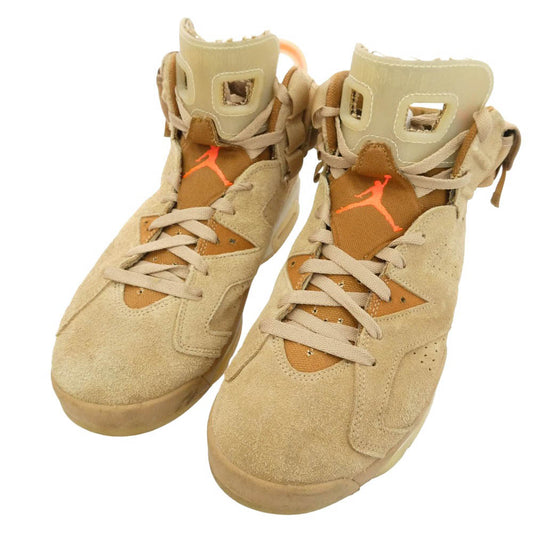 NIKE ナイキ 21AW DH0690-200 Travis Scott Air Jordan 6 British Khaki【フェイクバスターズ鑑定済】トラヴィススコット エアジョーダン6 ブリティッシュカーキ ハイカット スニーカー カーキ系 ブラウン系 28cm【中古】