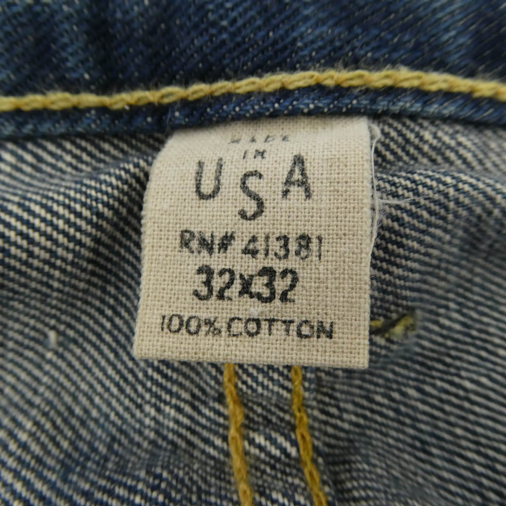 RRL ダブルアールエル RN#41381 USA製 デニム パンツ インディゴブルー系 W32【中古】