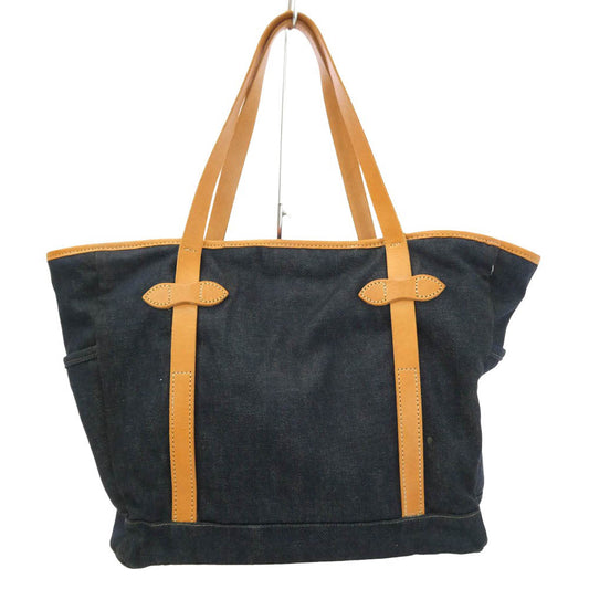 FILSON フィルソン デニム ダッフル トート バッグ インディゴ レザー コンビ ダークネイビー系【中古】