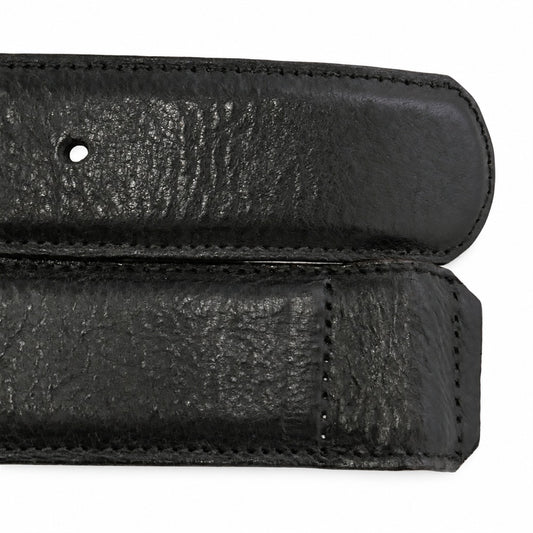 CHROME HEARTS クロムハーツ(原本無) 30サイズ 1.5 STRAP 1.5inch レザー ベルト ブラック ブラック系 30【中古】