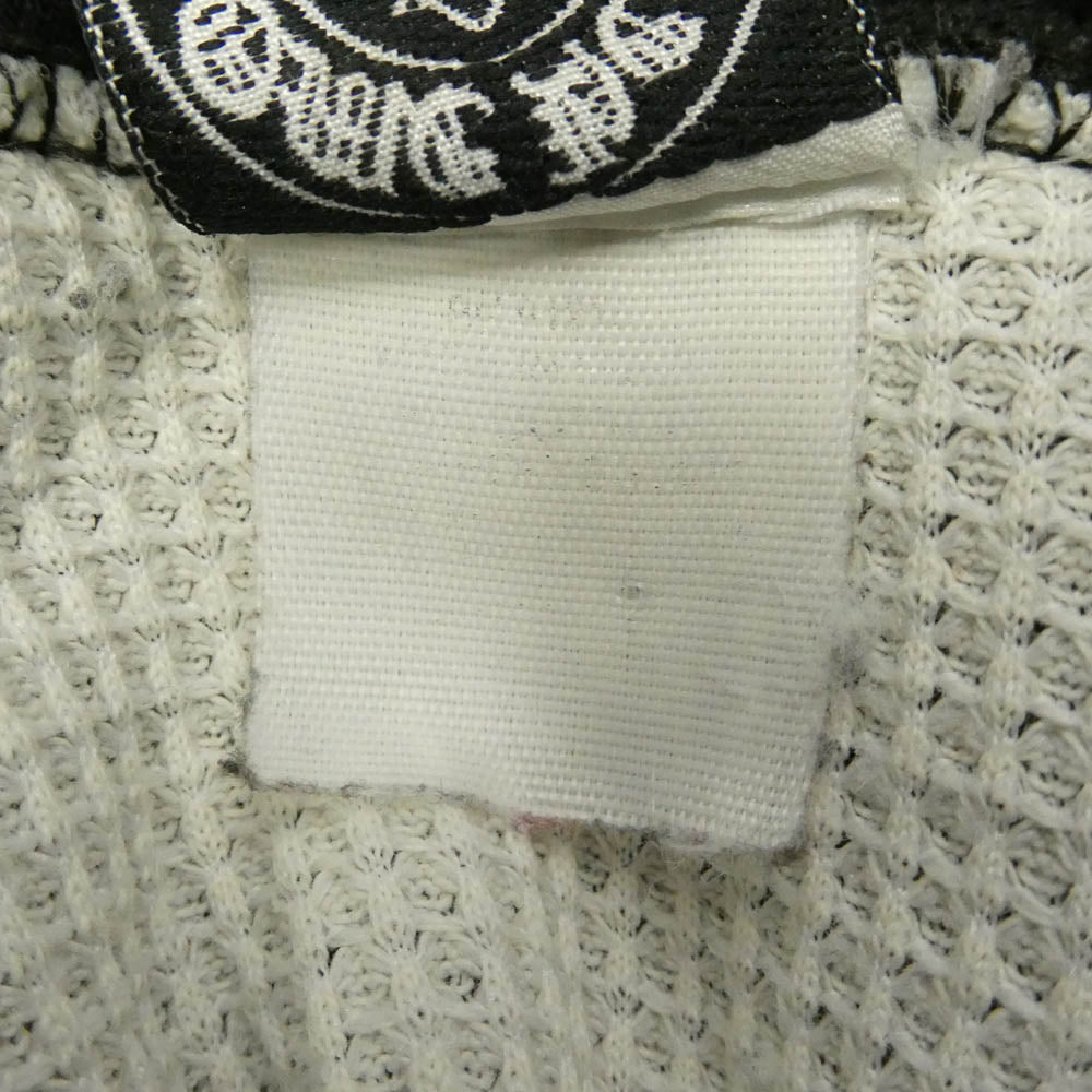 CHROME HEARTS クロムハーツ(原本無) OLD オールド 裏地サーマル 袖フローラル バックホースシュー FUCK YOU ファックユー フーディー パーカー ブラック系【中古】