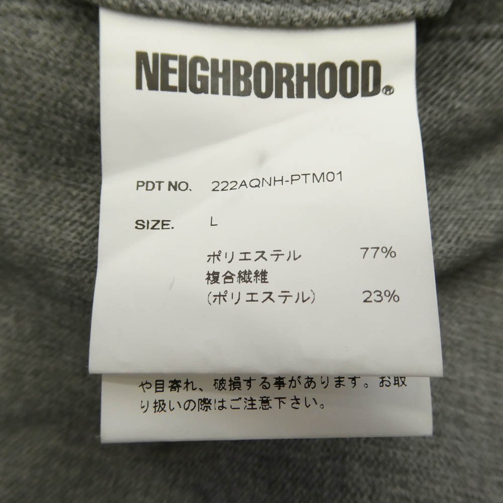 NEIGHBORHOOD ネイバーフッド 22AW 222AQNH-PTM01 ANKLE PANTS アンクル タック パンツ テーパード パンツ グレー系 L【中古】
