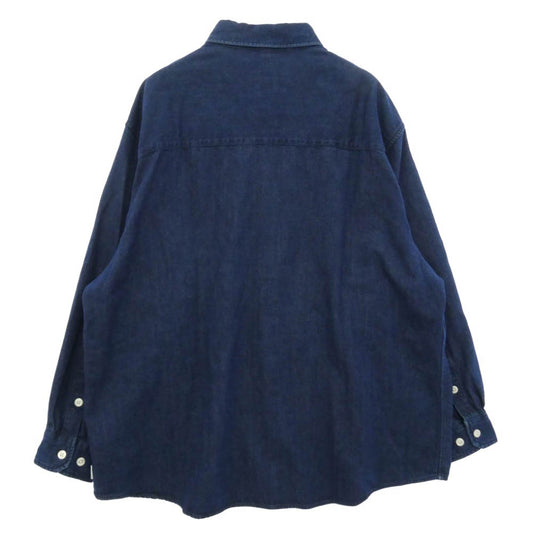 WTAPS ダブルタップス 23AW 232BRDT-SHM03 BD 04 LS COTTON DENIM インディゴ ボタンダウン デニム シャツ 03 ブルー系 X 03【美品】【中古】