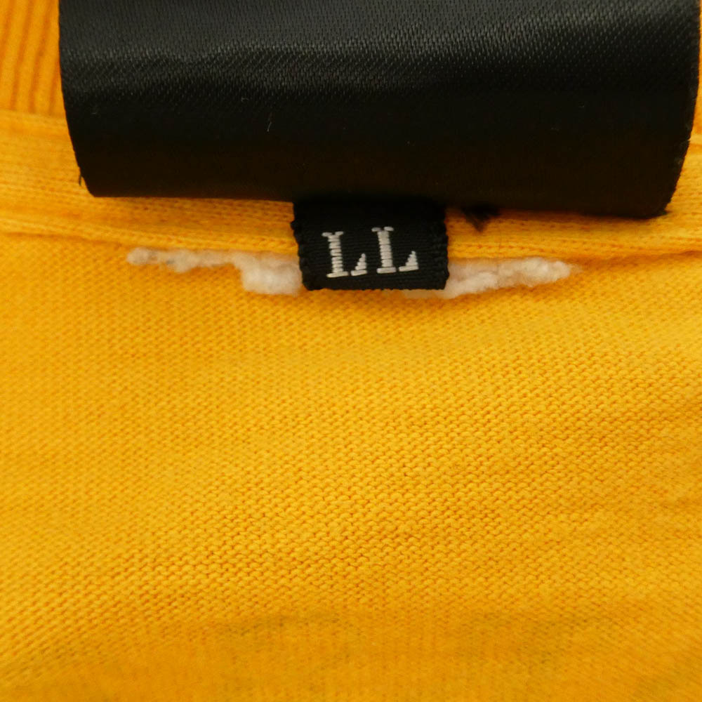 GABOR ガボール ガボラトリー トリプルスカル フロント バック プリント Tシャツ 半袖カットソー イエロー系 LL【中古】