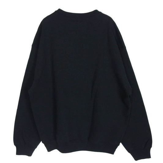 WACKO MARIA ワコマリア 25AW 25FWE-WMC-SS03 HEAVY WEIGHT CREW NECK SWEAT SHIRT ロゴ ヘビーウェイト クルーネック スウェットシャツ トレーナー ブラック系 L【中古】