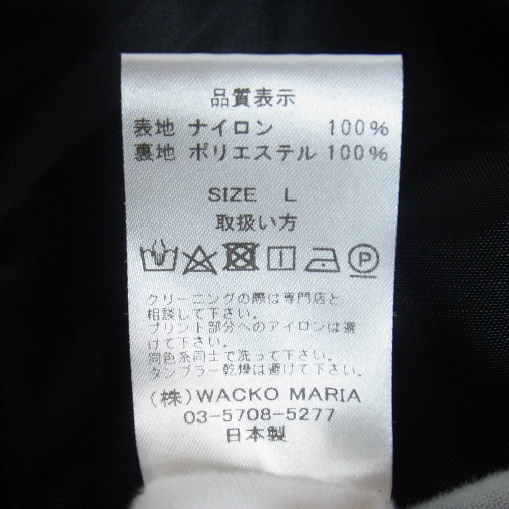 WACKO MARIA ワコマリア ロゴ コーチ ジャケット ブルゾン ブラック系 L【中古】