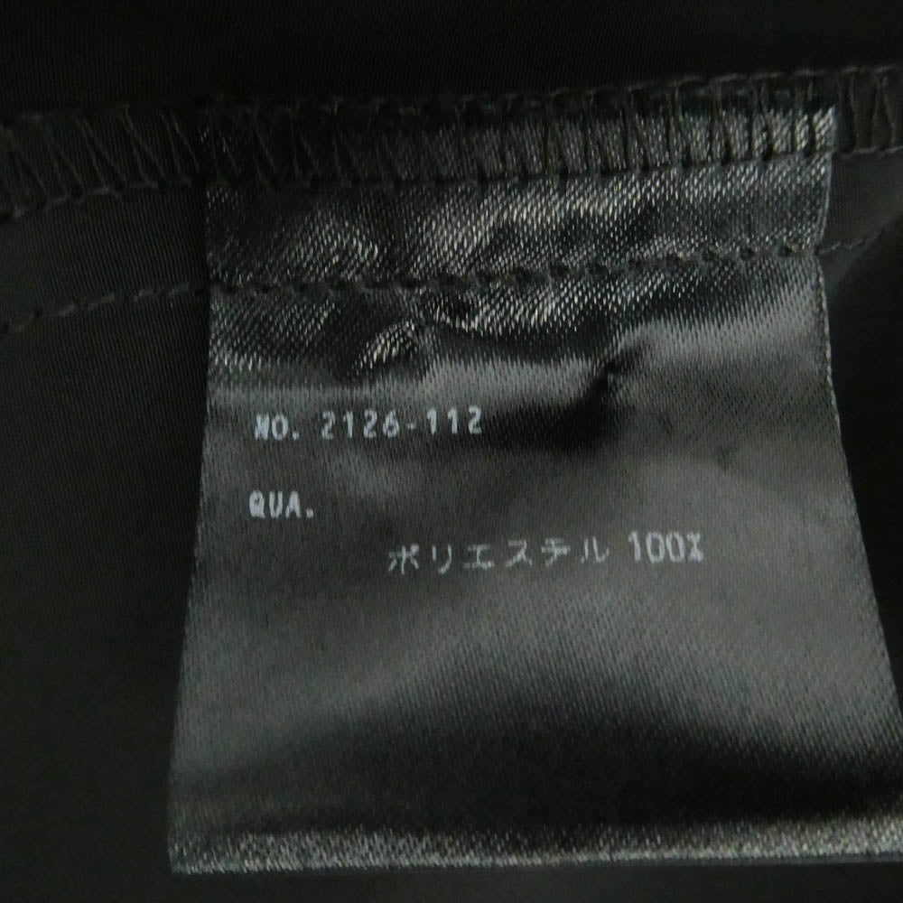 LAD MUSICIAN ラッドミュージシャン 2126-112 DECHINE SHIRT JACKET 七分袖 オープンカラー デシン シャツジャケット ブラック系 42【中古】