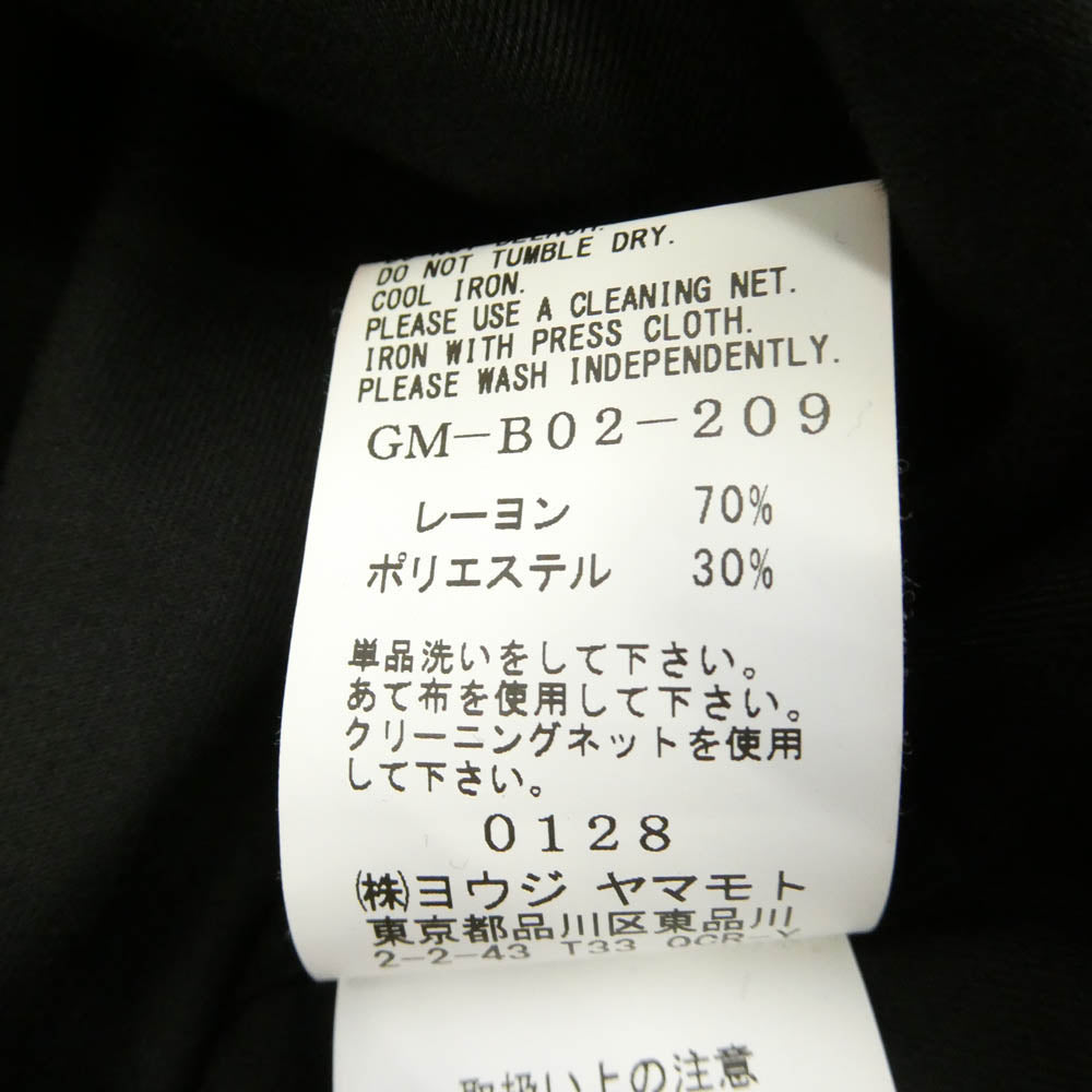 Yohji Yamamoto ヨウジヤマモト Ground Y 25AW GM-B02-209 TR VIYELLA ASYMMETERY SHIRT グラウンド ワイ ビエラ アシンメトリー レーヨン 長袖 ロングシャツ ブラック系 3【中古】