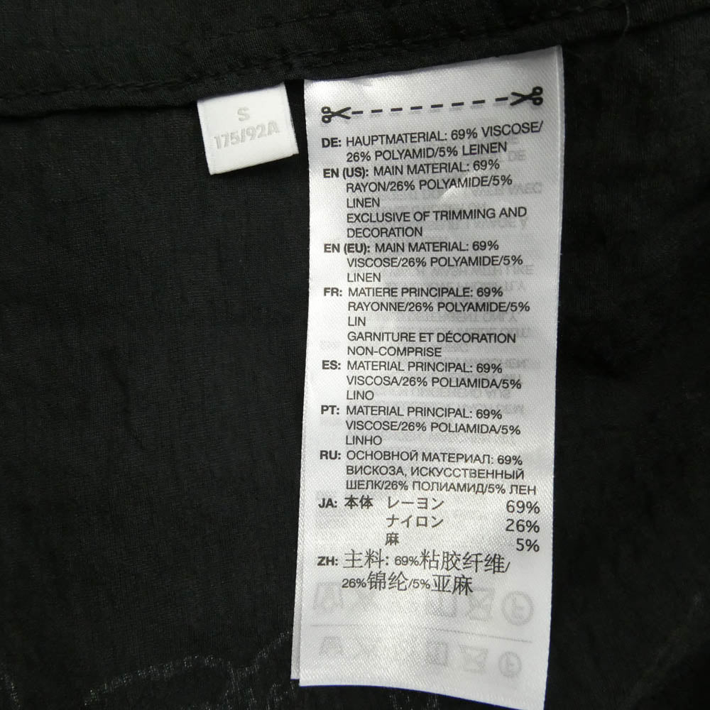 Y-3 Yohji Yamamoto ワイスリー ヨウジヤマモト 26SS KR0169 PLACED GRAPHIC SHORT SLEEVE LONG SHIRT グラフィック プリント オープンカラー 半袖 ロングシャツ ブラック系 S【中古】