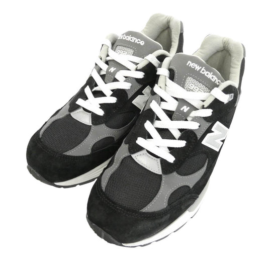 NEW BALANCE ニューバランス U992BK USA製 992 スエード メッシュ ローカット スニーカー ブラック系 28cm【極上美品】【中古】