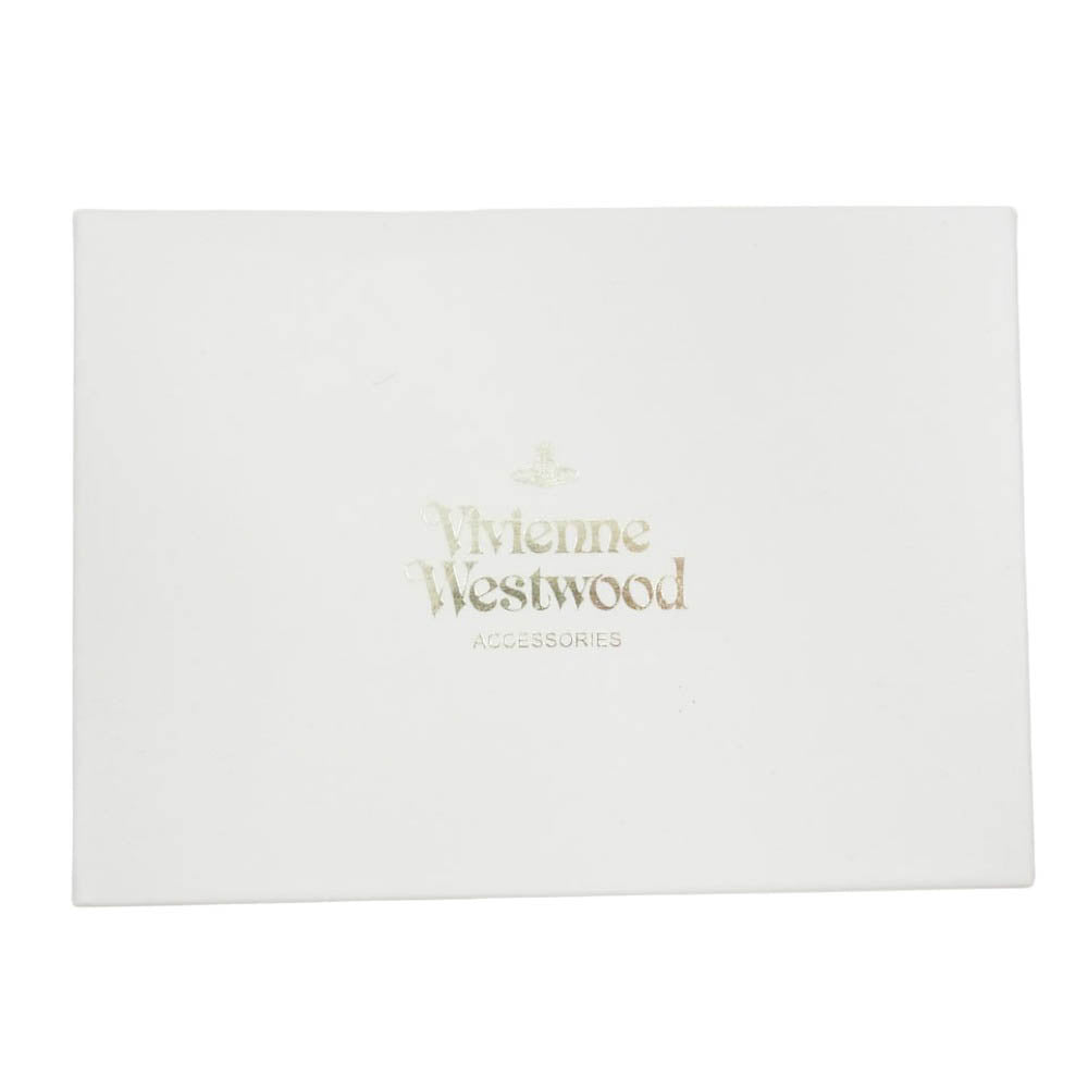 Vivienne Westwood ヴィヴィアンウエストウッド オーブ メタル ロゴ 三つ折り レザー ミニ ウォレット 財布 ブラウン系【中古】