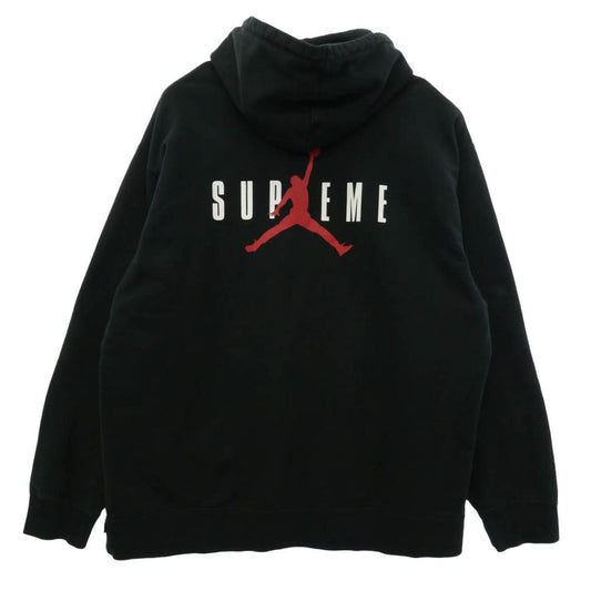Supreme シュプリーム NIKE AIR JORDAN ナイキ ジョーダン 24AW HF0836-010 ×NIKE Jordan Hooded Sweatshirt ナイキ ジョーダン フーディー スウェットシャツ プルオーバーパーカー ブラック系 XXL【中古】