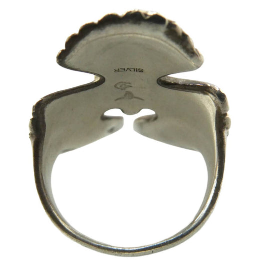 TADY&KING タディアンドキング EAGLE RING 18K 金メタル付き ロングホーン イーグルリング シルバー系 ゴールド系 21.5号【中古】