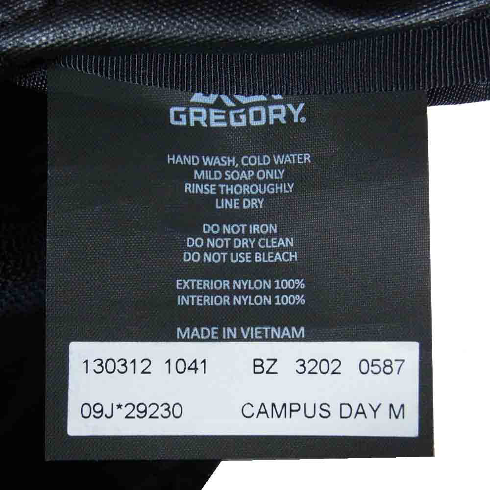 GREGORY グレゴリー キャンバスデイ バックパック リュックサック ブラック系【中古】