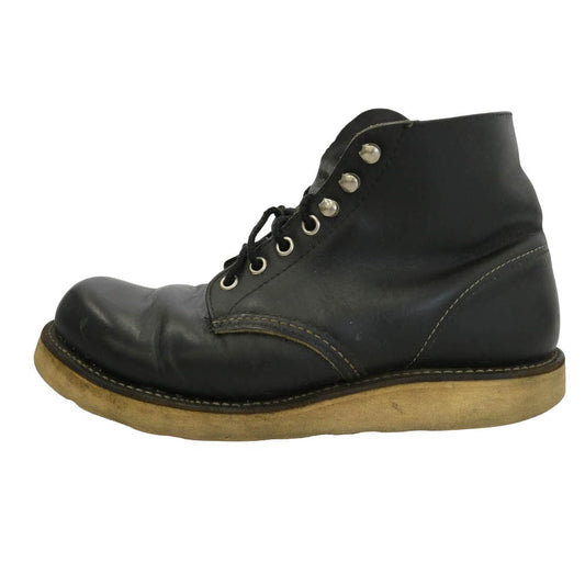 RED WING レッドウィング 8165 刺繍羽根タグ クラシックラウンド レザー ワークブーツ ブラック系 7D【中古】