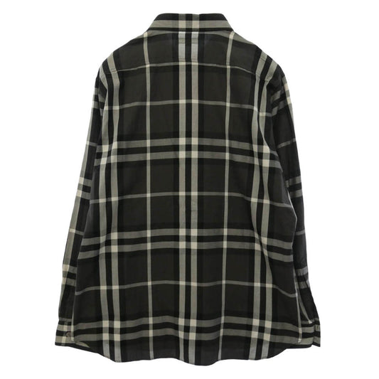 BURBERRY LONDON バーバリー ロンドン A1M50-203-07 ノバチェック 長袖 シャツ ブラック系 LL【美品】【中古】