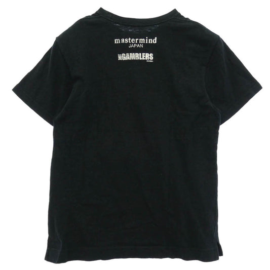 mastermind JAPAN マスターマインドジャパン 31135 STRAIGHT TO ROCK THE GAMBLERS トランプ柄 クルーネック 半袖 Tシャツ ブラック系 M【中古】