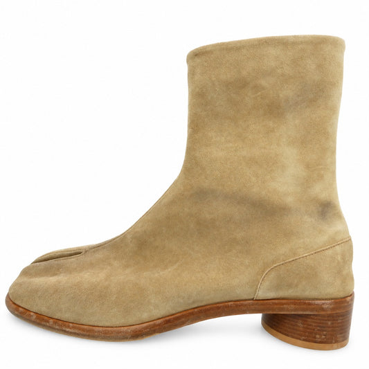 MAISON MARGIELA メゾンマルジェラ 24SS S57WU0153 TABI BOOTS H30 USED加工 スエードレザー アンクルカット 足袋ブーツ タビブーツ ブラウン系 42【極上美品】【中古】