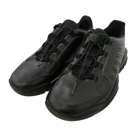 LOUIS VUITTON ルイ・ヴィトン 21AW FD0251 ミレニアムライン ラバー ロゴ ローカット スニーカー ブラック系 6.5【中古】