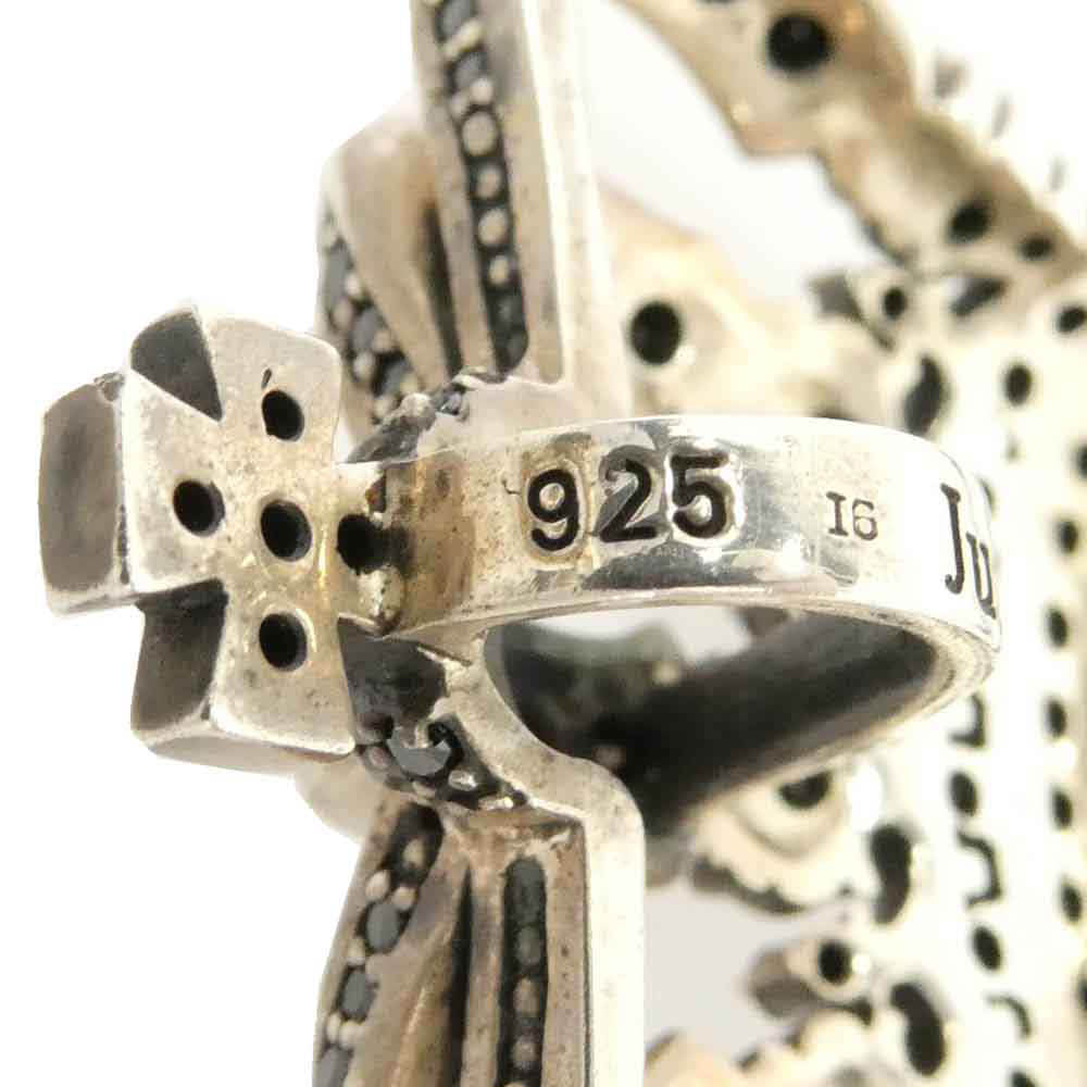 Justin Davis ジャスティンデイビス SPJ170A GATSBY A クラウン ペンダント ネックレストップ シルバー系 ブラック系【中古】