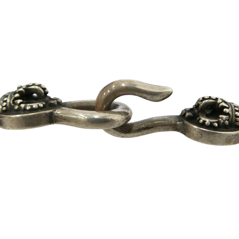 Justin Davis ジャスティンデイビス SNJ190 CROWN SHIELD LINK クラウン シールド リンク フック チェーン ネックレス 50cm シルバー系【中古】