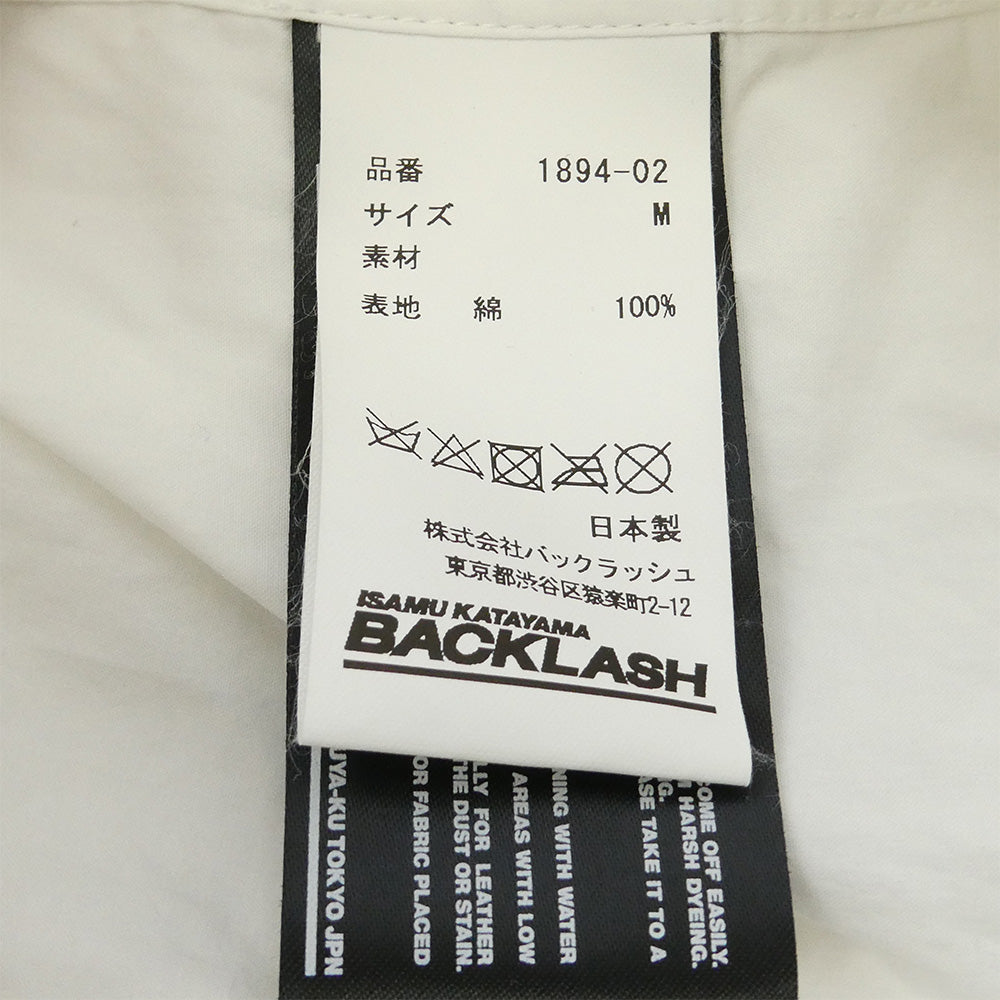 ISAMUKATAYAMA BACKLASH イサムカタヤマバックラッシュ 1894-02 スタンドカラー ヘンリーシャツ プルオーバーシャツ ホワイト系 M【中古】