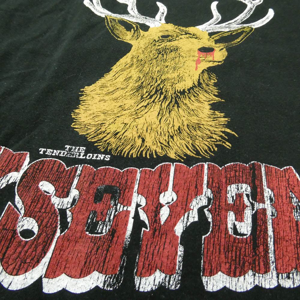 TENDERLOIN テンダーロイン T-TEE2 K-SEVEN グラフィック ロゴ プリント コットン 半袖 Tシャツ ブラック系 M【中古】