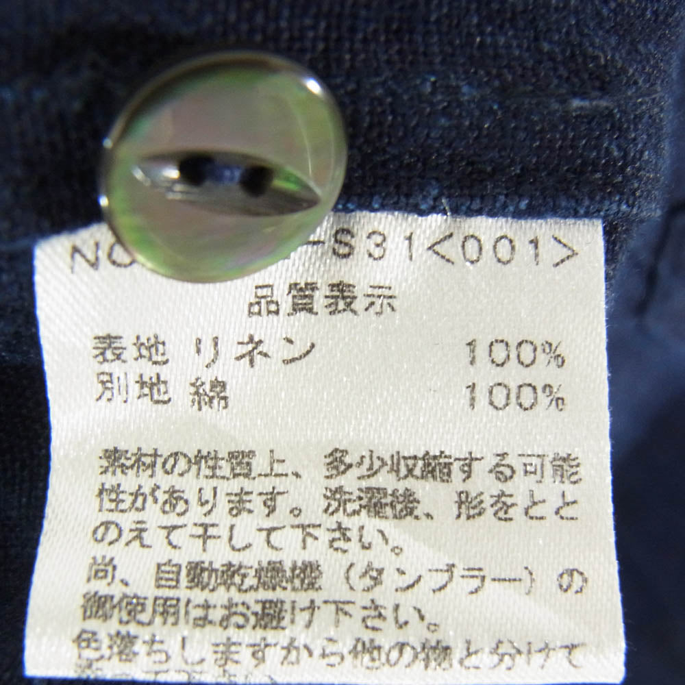 ジャンゴアトゥール D-AL-S31 french victorians heavylinen shirt インディゴ リネン 長袖 シャツ ネイビー系 M【中古】