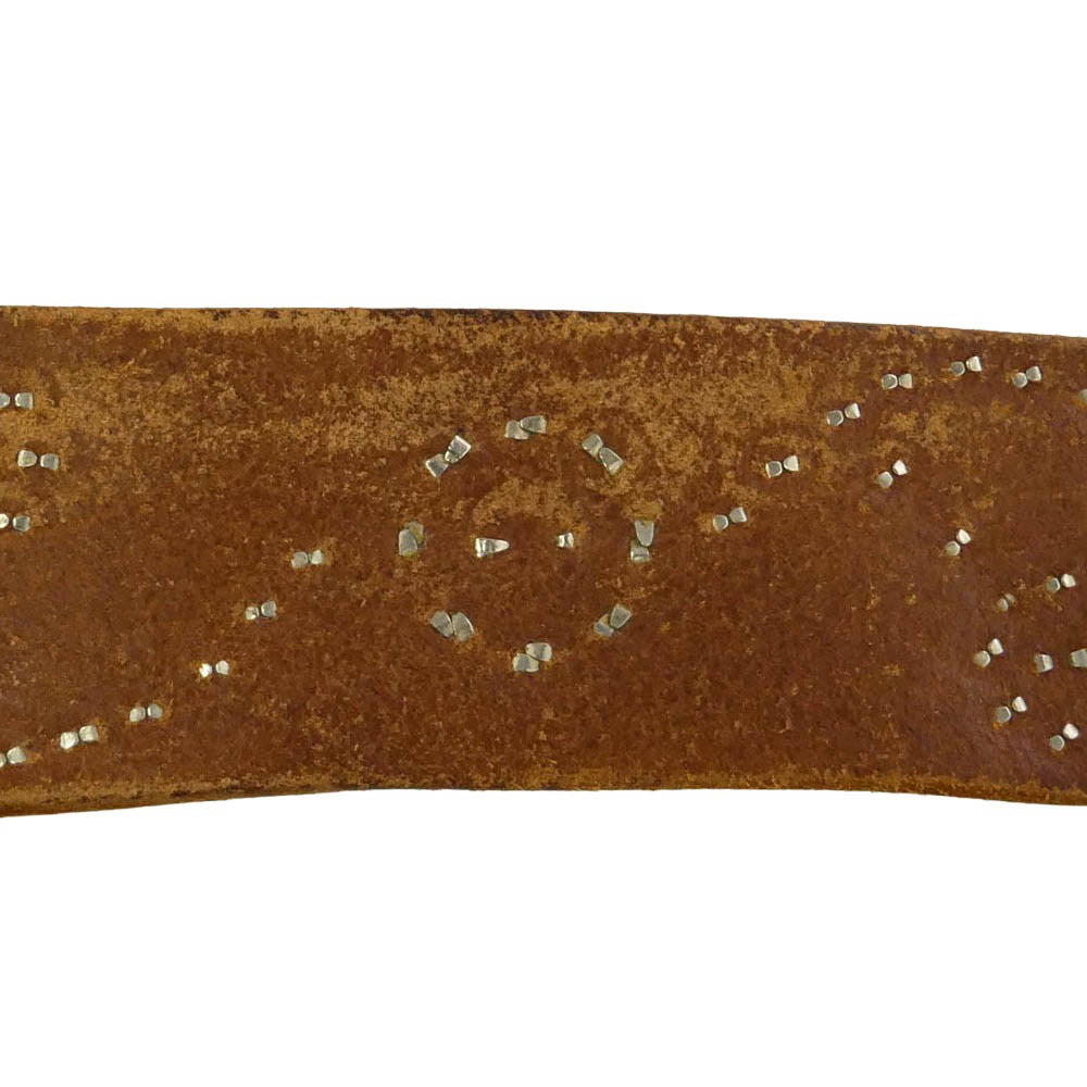 HTC エイチティーシー Turquoise Flower Belt ターコイズ フラワー ベルト ブラウン系 34【中古】