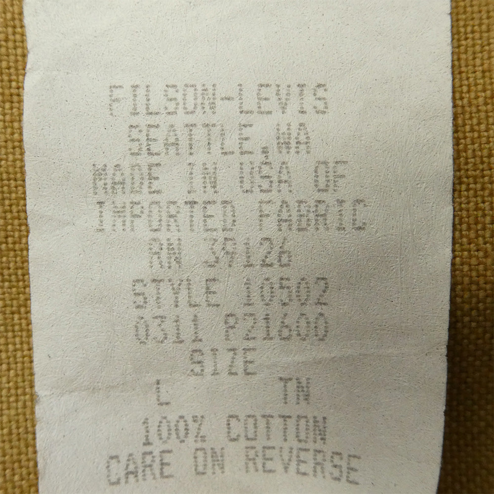 Levi's リーバイス FILSON フィルソン USA製 × FILSON TRUCKER JACKET フィルソン コットン オイルフィニッシュ トラッカージャケット ブラウン系 L【美品】【中古】