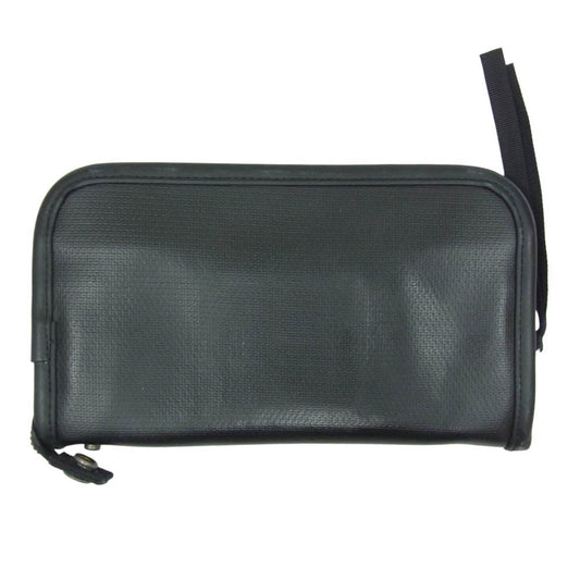LUGGAGE LABEL ラゲッジレーベル NEW LINER ニューライナー ラウンドファスナー ウオレット 長財布 ブラック系【中古】