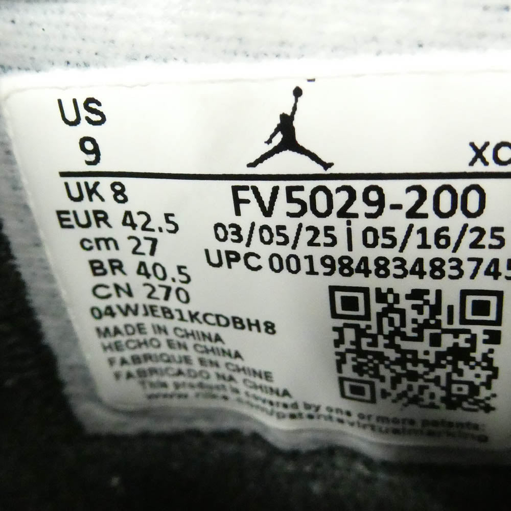 NIKE ナイキ FV5029-200 AIR JORDAN 4 RETRO CAVE STONE BLACK-PHANTOM エアジョーダン4 レトロ ケイブストーン ブラックファントム ハイカット スニーカー チャコール系 ブラック系 27cm【中古】