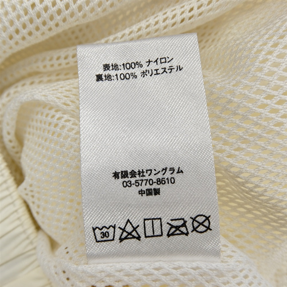 Supreme シュプリーム ワングラム期 バック ロゴ 裾ジップ ナイロン トラック パンツ オフホワイト系 L【中古】