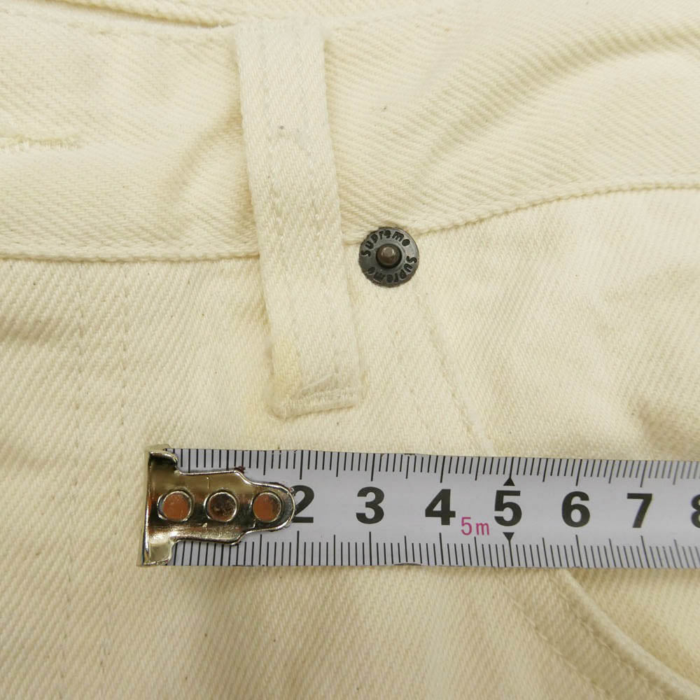 Supreme シュプリーム Regular Jean レギュラー ジーンズ スター刺繍 ホワイト デニム パンツ W34 オフホワイト系 34【中古】