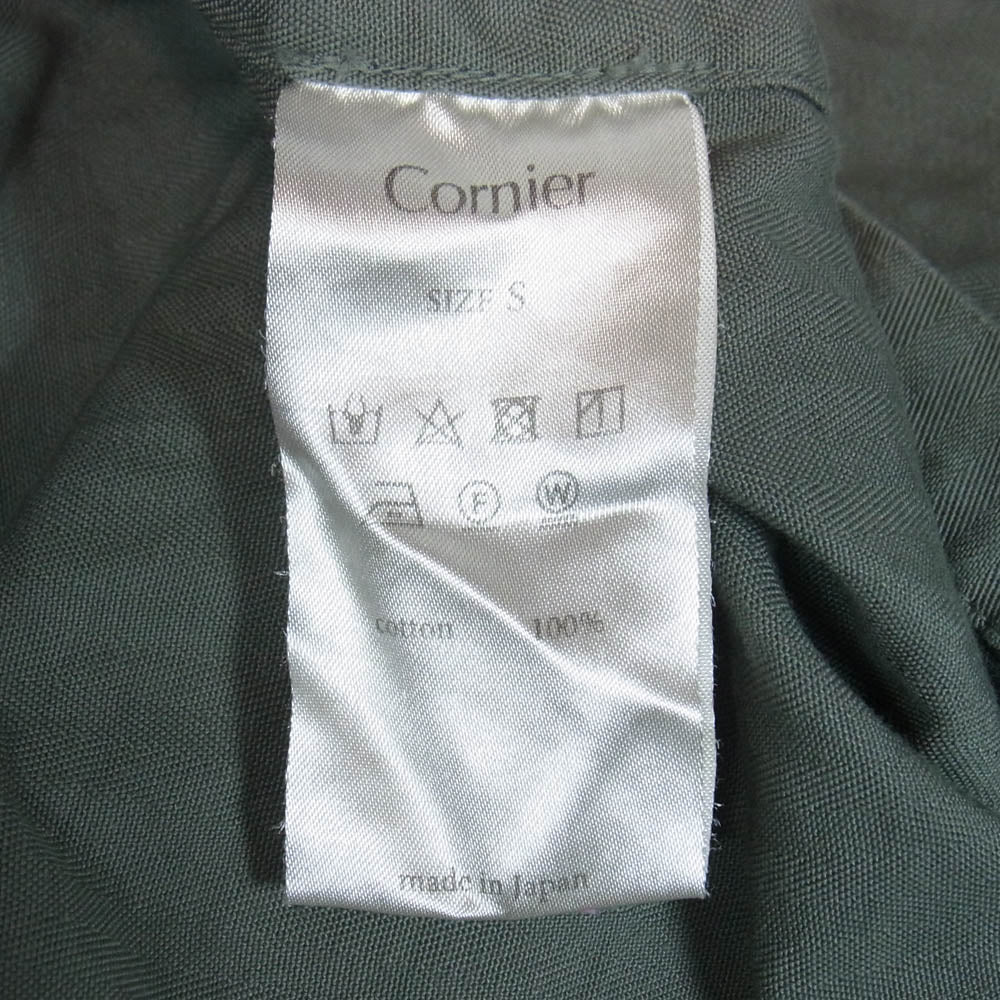 コルニエ 26SS 20JK22 GARMENT DYED FINX COTTON M43-HBT JACKET ガーメントダイ 製品染め ヘリンボーンツイル フィンクス コットン ミリタリー ジャケット カーキ系 S【中古】
