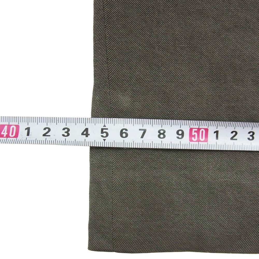 コルニエ 26SS 20PT64 SILK/LINEN FADED GABARDINE PANTS シルク リネン ギャバジン ベルト イージーパンツ グレー系 M【中古】