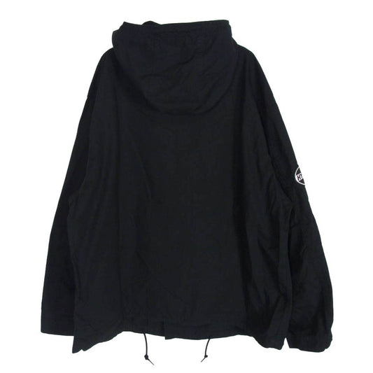 HYSTERIC GLAMOUR ヒステリックグラマー 26AW 02263AB12 DISCO SUCKS ワッペン フーデット ジップアップ ミリタリー ジャケット ブラック系 L【極上美品】【中古】