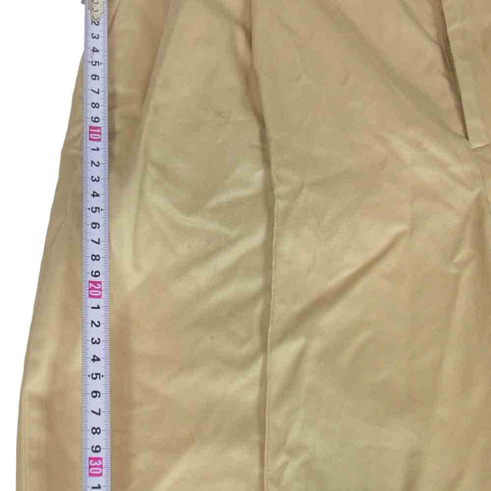 ワイオーエヌ STANDARD TROUSERS 2タック スタンダードトラウザーズ チノパン ベージュ系 48【中古】
