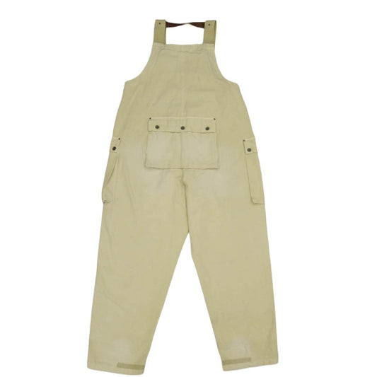 Nigel Cabourn ナイジェルケーボン LYBRO NAVAL DUNGAREE ライブロ ナバル ネイヴァル ダンガリー デニム オーバーオール ワークウェア ホワイト ベージュ系 52【中古】
