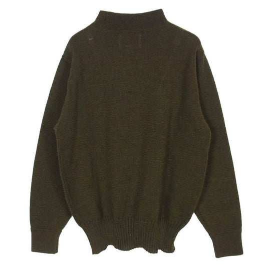 The REAL McCOY'S ザリアルマッコイズ MC18102 USN WOOL JERSEY クルーネック ウール ミリタリー ニット セーター オリーブ 38【中古】