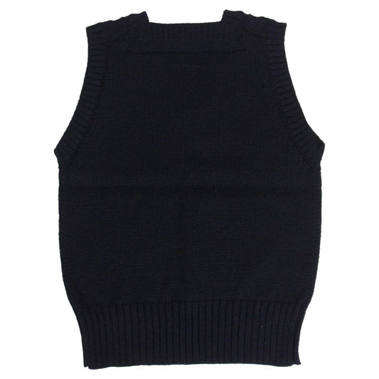 The REAL McCOY'S ザリアルマッコイズ MC16110 SWEATER SLEEVELESS ウール ニット セーター ベスト ブラック系 38【中古】