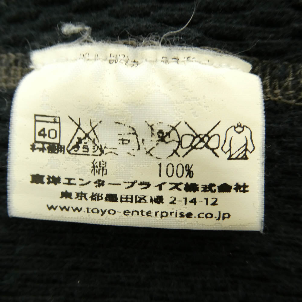 Buzz Rickson's バズリクソンズ コットン ワッフル サーマル ロングスリーブ Tシャツ 長袖 カットソー ダークネイビー系 黒に近いダークネイビー系 M 38 - 40【中古】